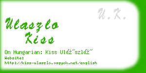 ulaszlo kiss business card